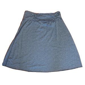 TRANQUILITY by Colorado Clothing Black Gray Striped Skirt Womens Size S Small